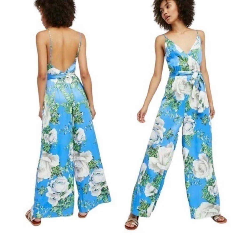 free people cabbage rose jumpsuit size 0